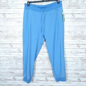 Cuddl Duds Scrubs XL Stretch Anti Microbial Side Pocket Blue 38